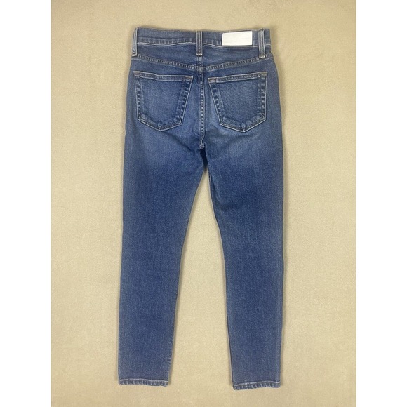 RE/DONE 'Mid 70s' Blue Denim 90s High Rise Ankle Crop Jeans Womens 25 - Picture 12 of 13